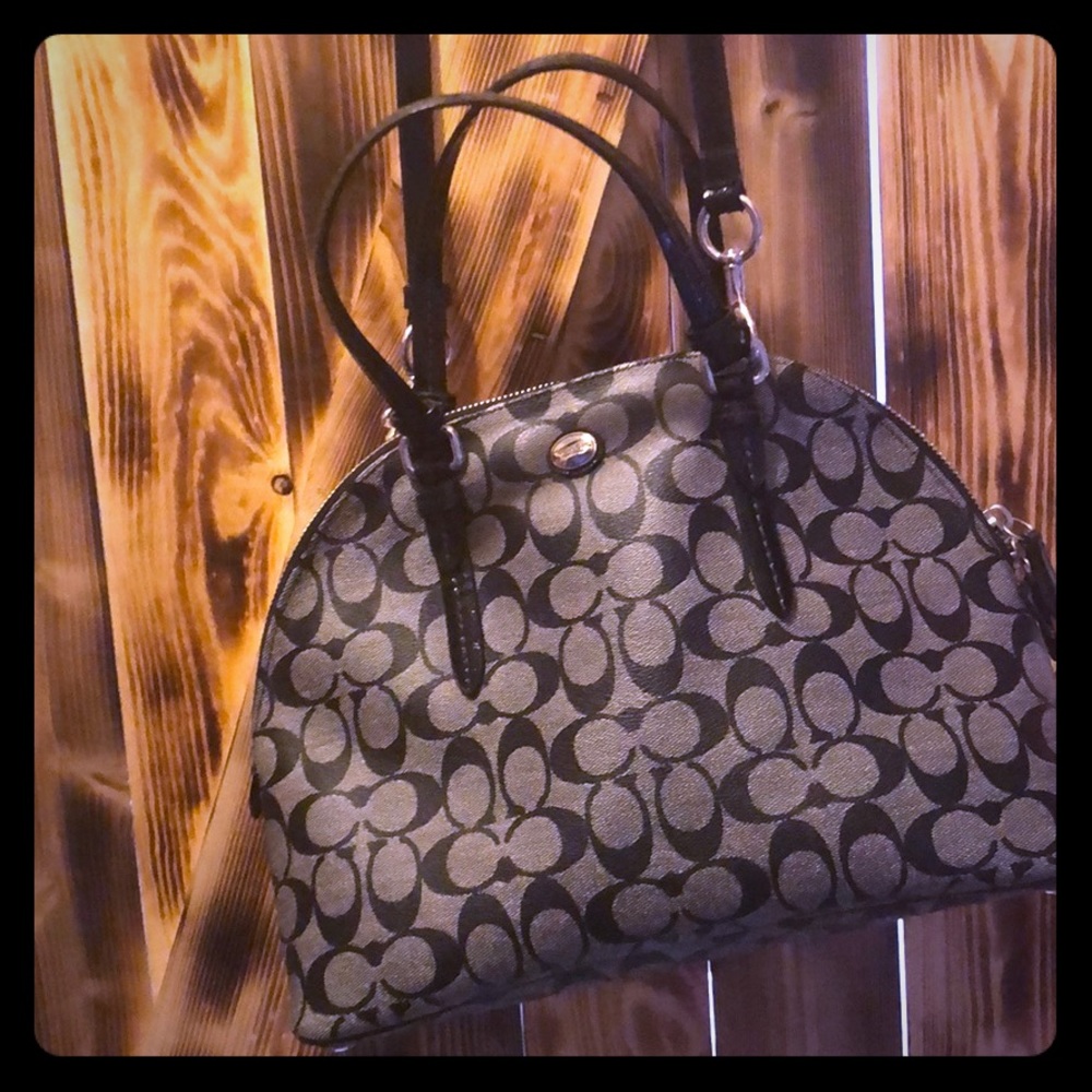 Coach signature Peyton Cora Domed Satchel